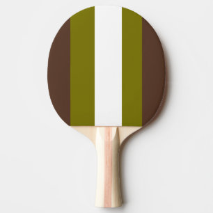 Braune, grüne und weiße Streifen Tischtennis Schläger
