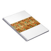 Braune Grunge Steppdecke mit Sternen und Notizblock (Rechte Seite)