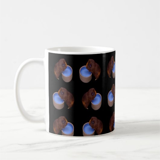 Braune Guinea Schweine Kaffeetasse (Links)