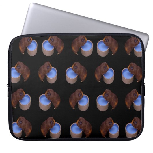 Braune Guinea Schweine Laptopschutzhülle (Vorderseite)