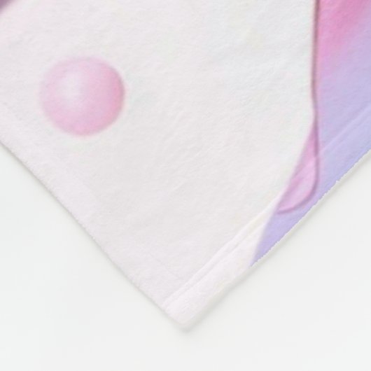 Braune Haarbühe mit rosa Blume im Haar Fleecedecke (Ecke)