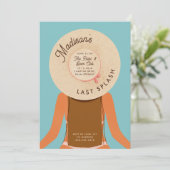 Braune Haare Letzte Splash Bachelorette Pool Party Einladung (Stehend Vorderseite)