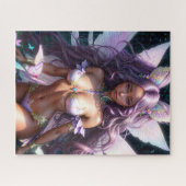 Braune Haut Fee Mit Lila Haar Puzzle (Horizontal)