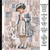 Braune Hautmädchen mit weißem Kaninchen EC3L Decou Seidenpapier