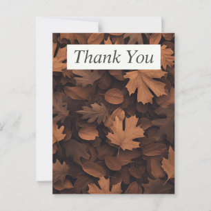 Braune Herbstlaub Danke, Card Postkarte