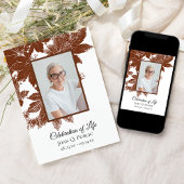 Braune Herbstlaub Feier des Lebens Einladung