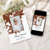 Braune Herbstlaube Lebendes Beerdigungsfest Party Einladung