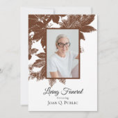 Braune Herbstlaube Lebendes Beerdigungsfest Party Einladung (Vorderseite)