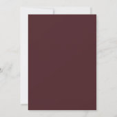 Braune herbstliche Hochzeit Einladung (Rückseite)