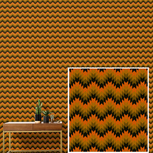 Braune Herbsttöne geometrische Wellen Streifen Tapete