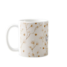 Braune Herzen Erröten Floral
