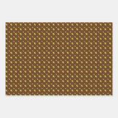 braune Herzen Geschenkpapier Set (Vorderseite 3)