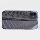 Braune, hoch aufragende Gebäude-Telefongehäuse Case-Mate iPhone Hülle (Rückseite (Horizontal))