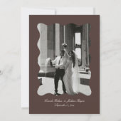 Braune Hochzeit Einladung (Rückseite)