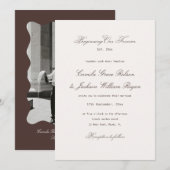 Braune Hochzeit Einladung (Vorne/Hinten)