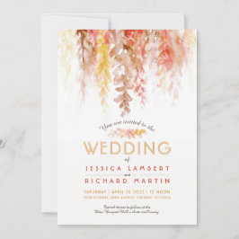 Braune Hochzeit im Herbst Einladung