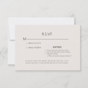 Braune Hochzeit-RSVP-Karte mit Einfachheit RSVP Karte
