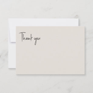 Braune Hochzeitskarte leer Dankeskarte