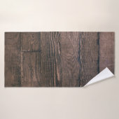 Braune Holzbretter Badehandtuch (Badehandtuch)