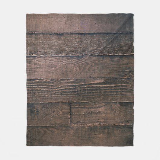 Braune Holzbretter Fleecedecke (Vorderseite)