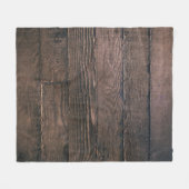 Braune Holzbretter Fleecedecke (Vorderseite (Horizontal))