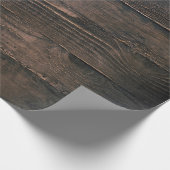 Braune Holzbretter Geschenkpapier (Ecke)