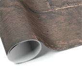 Braune Holzbretter Geschenkpapier (Rolleneckpunkt)