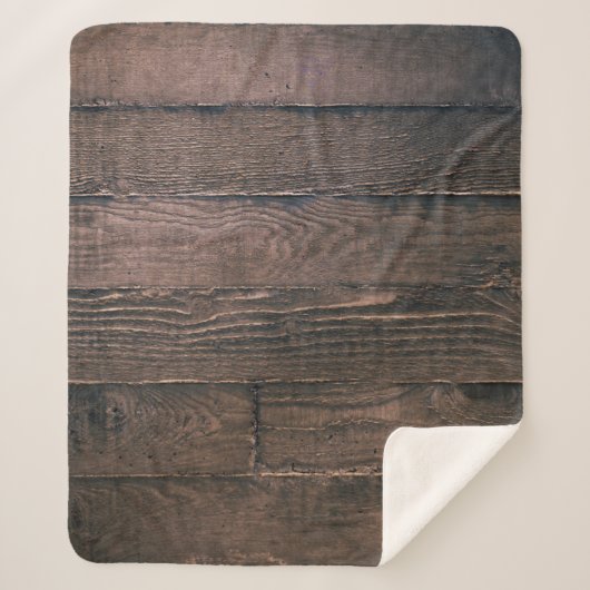 Braune Holzbretter Sherpadecke (Vorderseite)