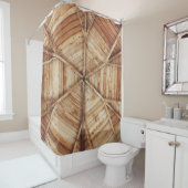 Braune Holzdecke Duschvorhang (Beispiel)