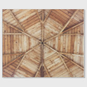 Braune Holzdecke Geschenkpapier (Flach)