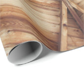 Braune Holzdecke Geschenkpapier (Rolleneckpunkt)