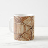 Braune Holzdecke Kaffeetasse (Vorderseite Links)