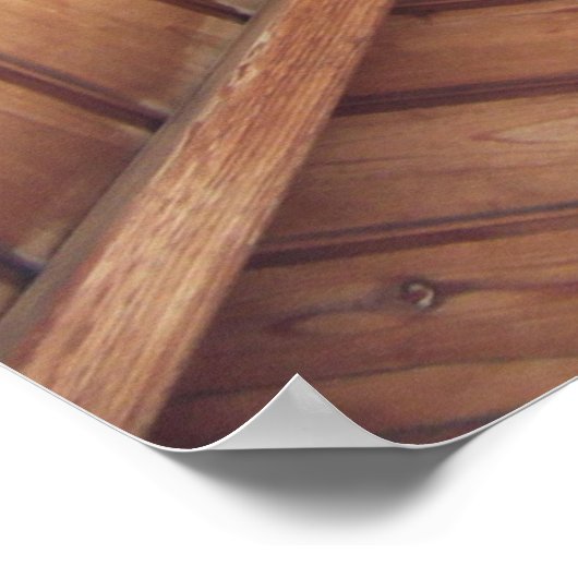 Braune Holzdecke Poster (Ecke)