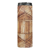 Braune Holzdecke Thermosbecher (Rückseite)