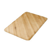 Braune Holzfläche Badematte (Schrägansicht)