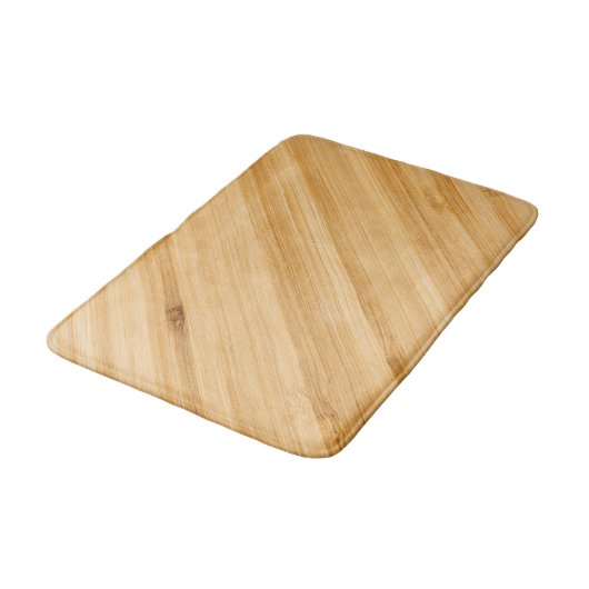 Braune Holzfläche Badematte (Schrägansicht)