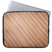 Braune Holzfläche Laptopschutzhülle (Vorderseite)