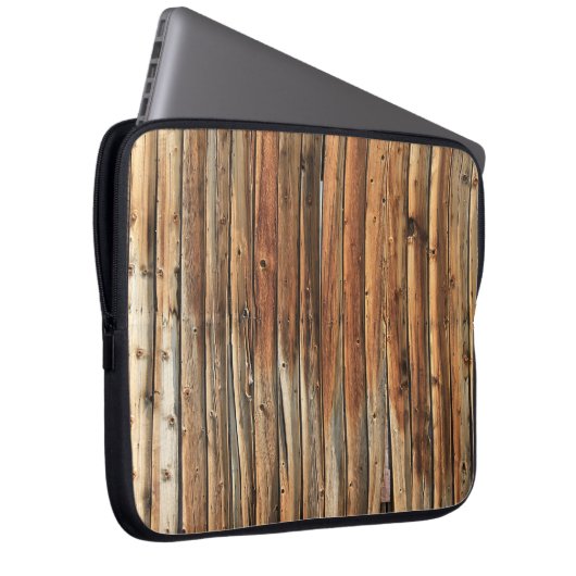 Braune Holzfläche Laptopschutzhülle (Vorne Rechts)