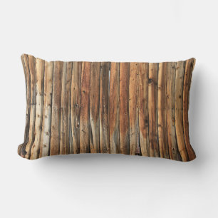 Braune Holzfläche Lendenkissen