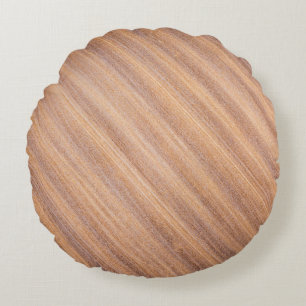 Braune Holzfläche Rundes Kissen
