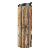 Braune Holzfläche Thermosbecher (Nach links gedreht)