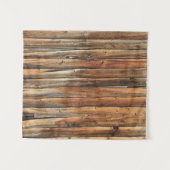 Braune Holzfläche Wandteppich (Vorderseite (Horizontal))