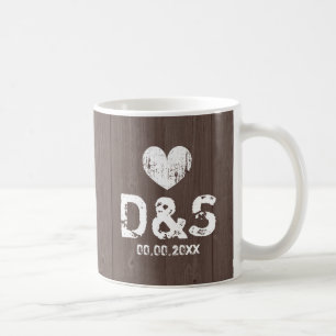Braune Holzkorn-Kaffeetasse im Landhausstil Vintag Kaffeetasse