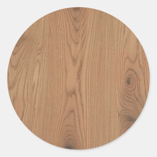 Braune Holzmaserung Runder Aufkleber (Vorderseite)
