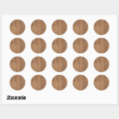 Braune Holzmaserung Runder Aufkleber (Blatt)