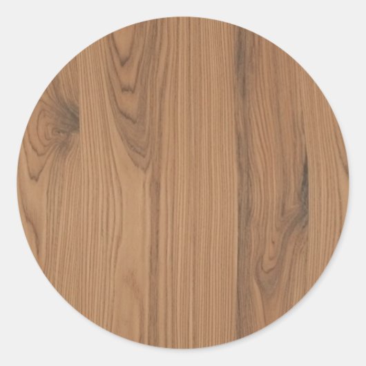 Braune Holzmaserung Runder Aufkleber (Vorderseite)