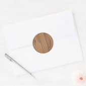 Braune Holzmaserung Runder Aufkleber (Umschlag)