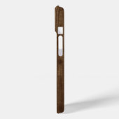 Braune Holzoptik mit Monogramm Case-Mate iPhone Hülle (Rückseite / Links)