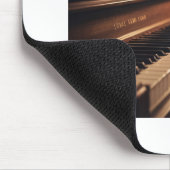 Braune Holzpiantasten - Monogrammname Mousepad (Ecke)