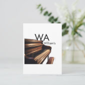Braune Holzpiantasten - Monogrammname Postkarte (Stehend Vorderseite)